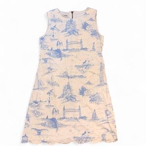 Sara Campbell Coastal Toile Dress 🐚💙
